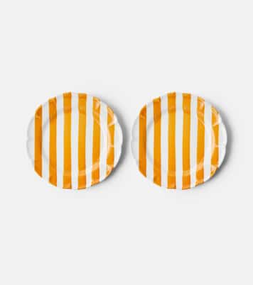Righe set of 2 ceramic dinner plates | Cabana