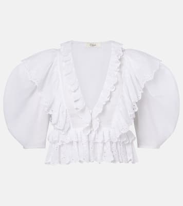 Besticktes Top aus Baumwolle | Chloé
