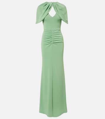 Vestido de fiesta Isla fruncido con capa | Rebecca Vallance