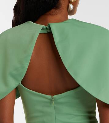 Vestido de fiesta Isla fruncido con capa | Rebecca Vallance