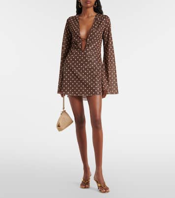 فستان قصير بنقاط البولكا Lumière | Oséree