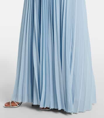 Claudette satin-trimmed bustier gown | Solace London