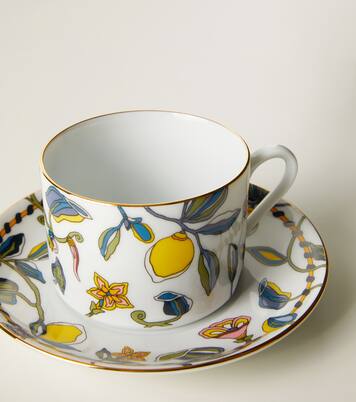 Borboni White陶瓷茶杯与茶托两件套 | La DoubleJ