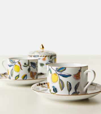 Borboni White陶瓷茶杯与茶托两件套 | La DoubleJ