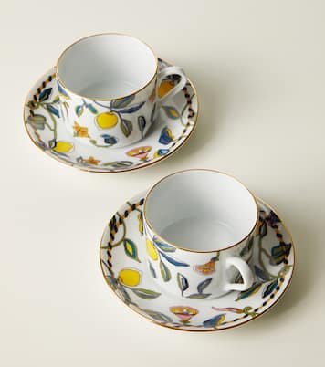 Borboni White陶瓷茶杯与茶托两件套 | La DoubleJ