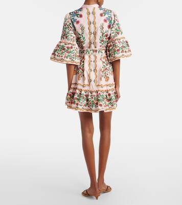 Fruit Beauty Scarf floral cotton minidress | Farm Rio