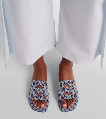 Paula's Ibiza Petal Anagram canvas slides | Loewe