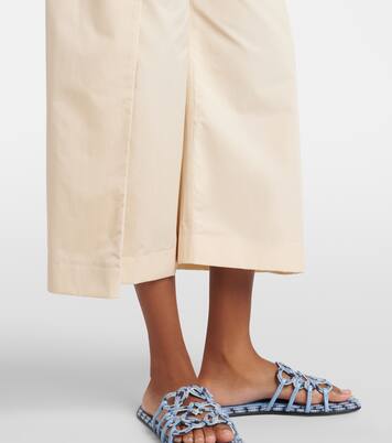 Paula's Ibiza cotton poplin cropped pants | Loewe