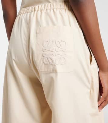 Paula's Ibiza cotton poplin cropped pants | Loewe