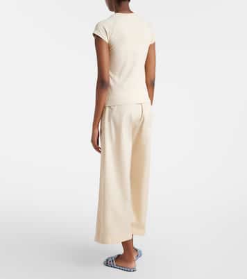 Paula's Ibiza cotton poplin cropped pants | Loewe