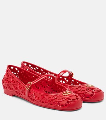 Ondette VLogo scalloped Mary Jane flats | Valentino Garavani