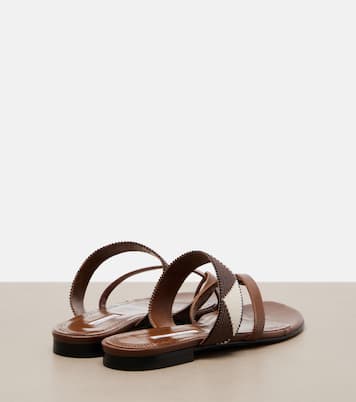 Susastra cotton-trimmed leather sandals | Manolo Blahnik