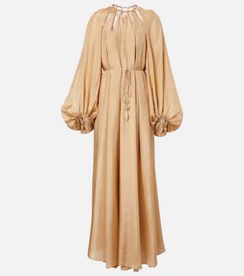 Verziertes Maxikleid Mahon aus Seide | Zimmermann