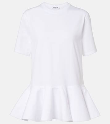 Peplum cotton jersey T-shirt | Alaïa