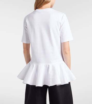 Peplum cotton jersey T-shirt | Alaïa