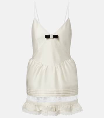 Lace-trimmed wool and silk minidress | Shushu/Tong