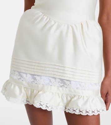 Lace-trimmed wool and silk minidress | Shushu/Tong