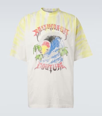 T-shirt in jersey di cotone tie-dye | Balenciaga