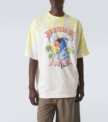 T-shirt in jersey di cotone tie-dye | Balenciaga