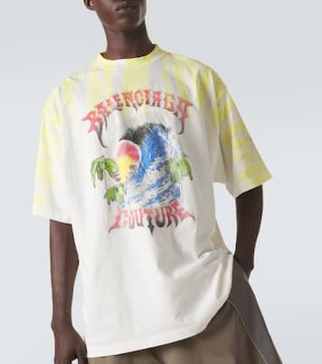 T-shirt in jersey di cotone tie-dye | Balenciaga