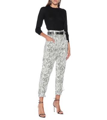 Bedruckte Hose Badeloisa aus Leder | Isabel Marant