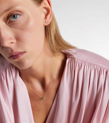 18kt gold necklace with diamonds and enamel | Persée