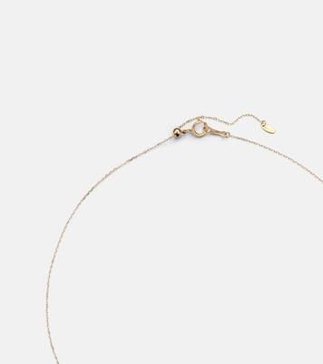 18kt gold necklace with diamonds and enamel | Persée