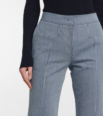 Pantalon évasé Vita rayé à taille haute | Gabriela Hearst