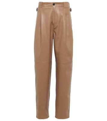 High-Rise-Hose Shobak aus Leder | The Mannei