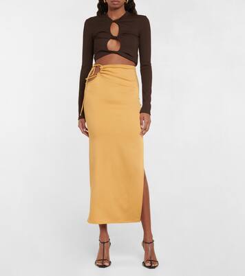 Cutout embellished midi skirt | Christopher Esber