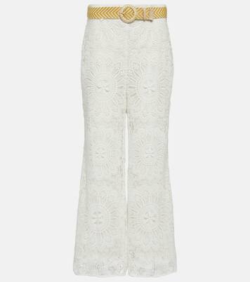 High-Rise-Hose aus Guipure-Spitze | Zimmermann