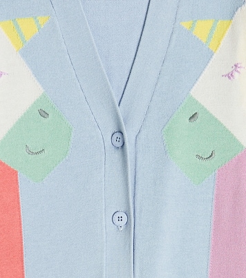 Cardigan in cotone con intarsi | Stella McCartney Kids