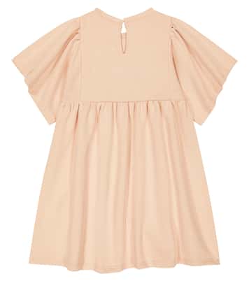 Ruffle-sleeve cotton dress | Chloé Kids
