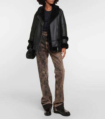 Leather and shearling jacket | Blancha