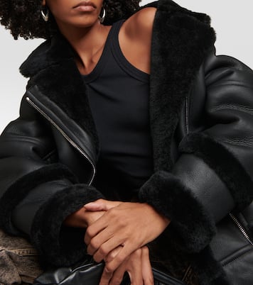 Leather and shearling jacket | Blancha