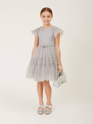 Ruffled tulle dress | Monnalisa