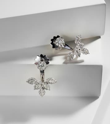 Boucles d’oreilles Moonflower en or blanc 18 ct et diamants | Yeprem