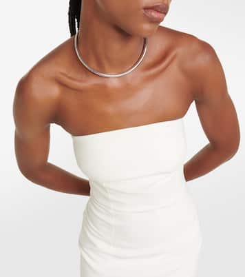 Bridal strapless crêpe gown | Safiyaa