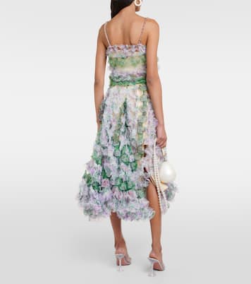 Asymmetric tulle midi skirt | Susan Fang