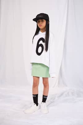 Logo cotton jersey hoodie   | MM6 Maison Margiela Kids