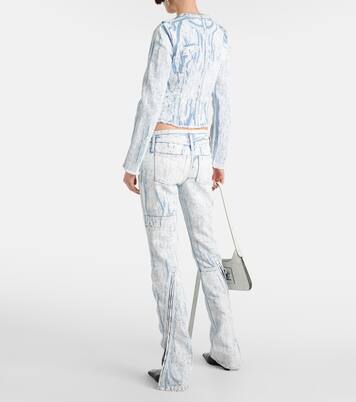 Printed low-rise slim jeans | Acne Studios
