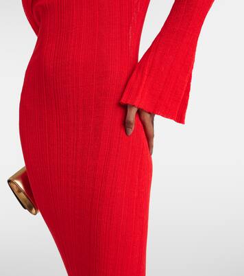 Off-Shoulder-Maxikleid aus einem Leinengemisch | Aya Muse