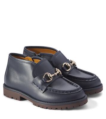 Horsebit leather boots | Gucci Kids