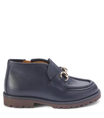 Horsebit leather boots | Gucci Kids