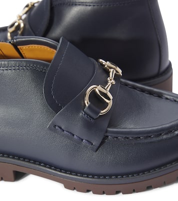 Horsebit leather boots | Gucci Kids