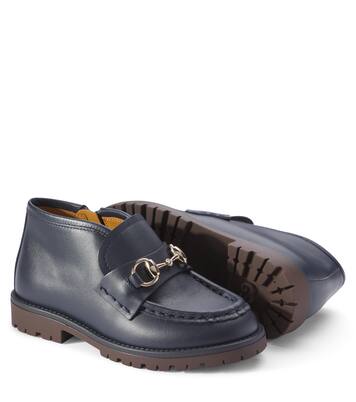 Horsebit leather boots | Gucci Kids