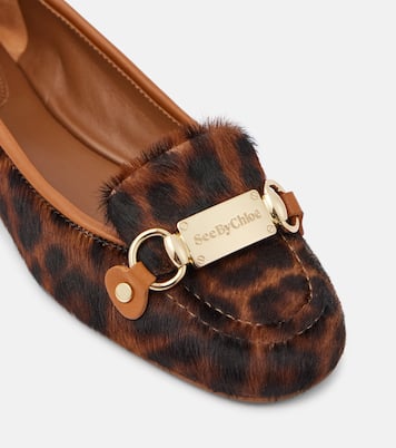 Signature calf hair ballet flats | See By Chloé