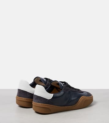 Logo suede-trimmed sneakers | Acne Studios