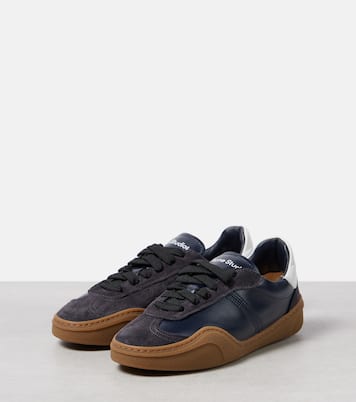 Logo suede-trimmed sneakers | Acne Studios