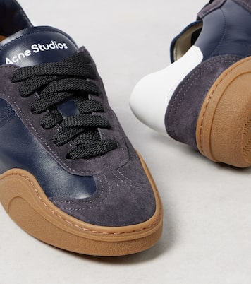 Logo suede-trimmed sneakers | Acne Studios